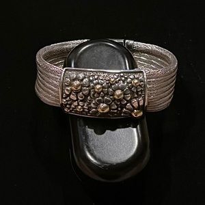 Sterling Silver 925 & 14k Gold Bracelet